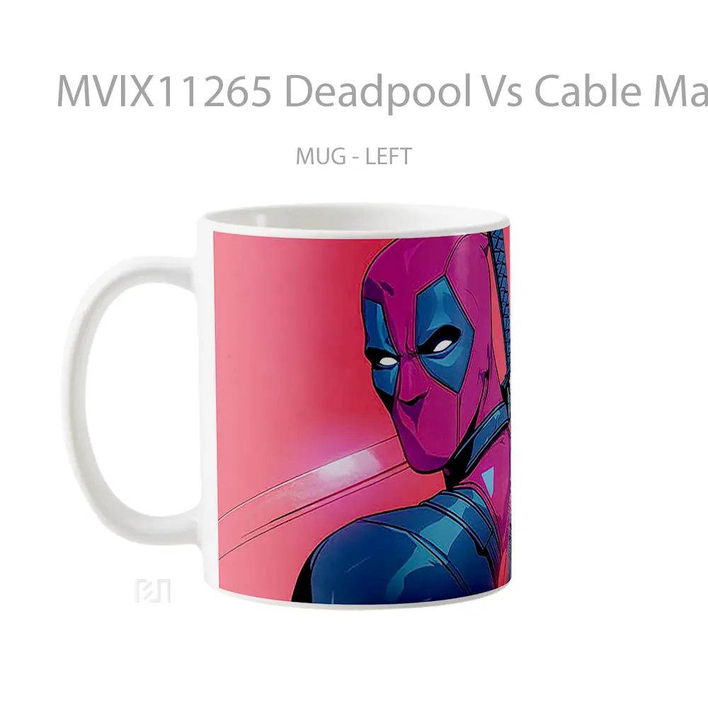 Mug Deadpool Vs Cable Marvel Merchandise Karakter Ikonik - All-side / Desain