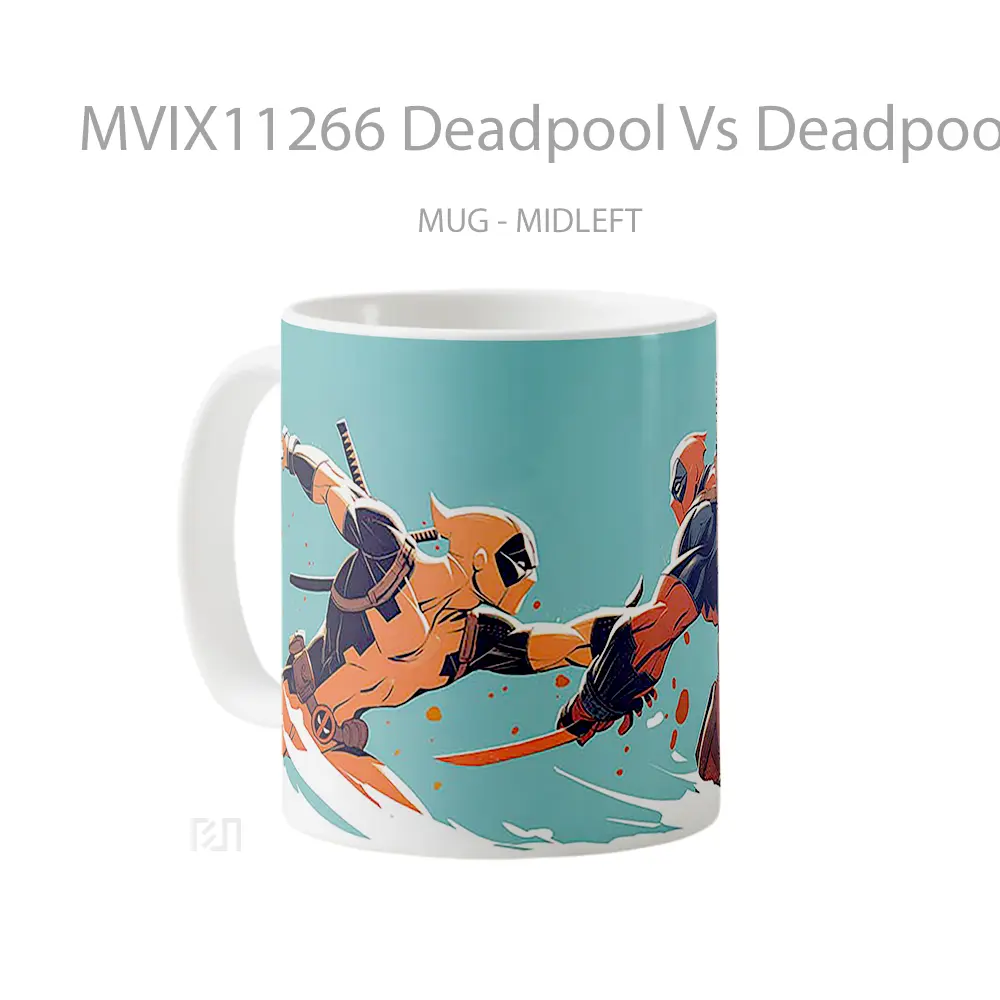 Mug Deadpool Vs Deadpool Ultrawide 1 Gelas Keramik Desain Unik - All-side / Desain