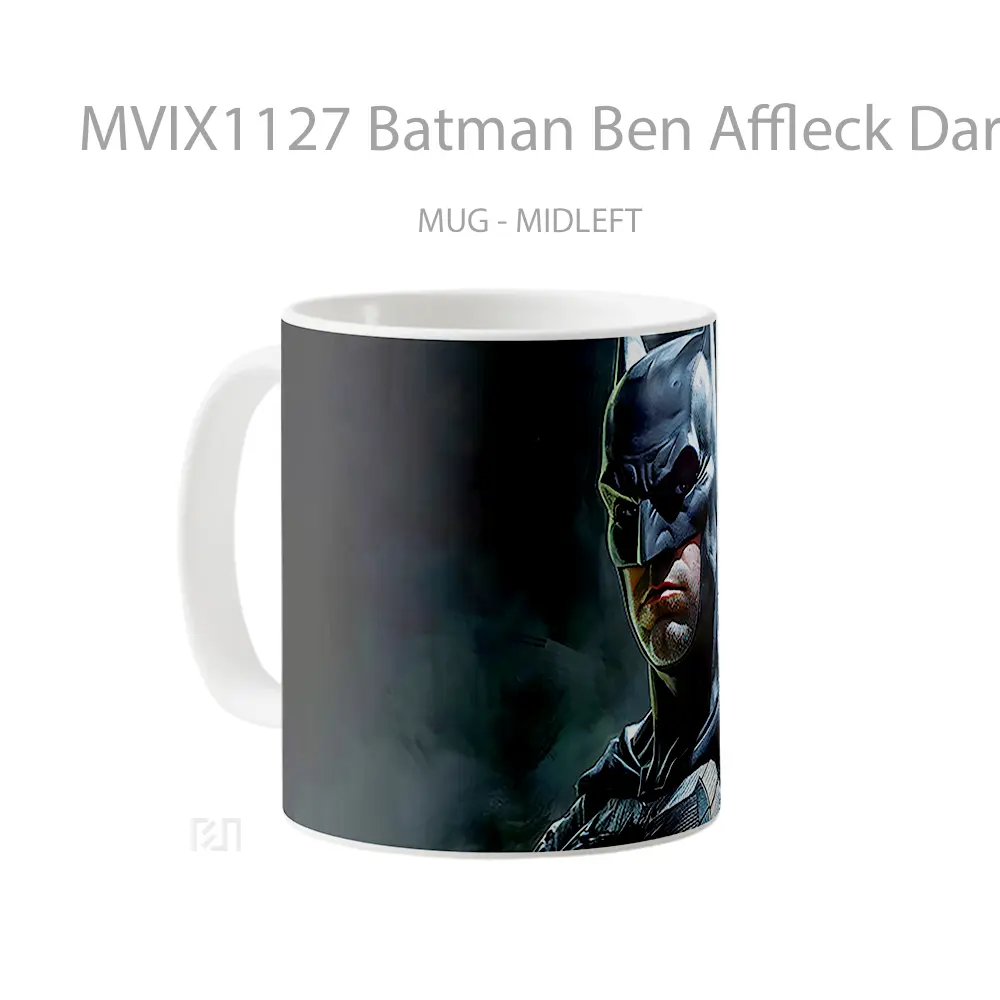 Mug Batman Ben Affleck Dark Gelas Keramik Koleksi Superhero - All-side / Desain