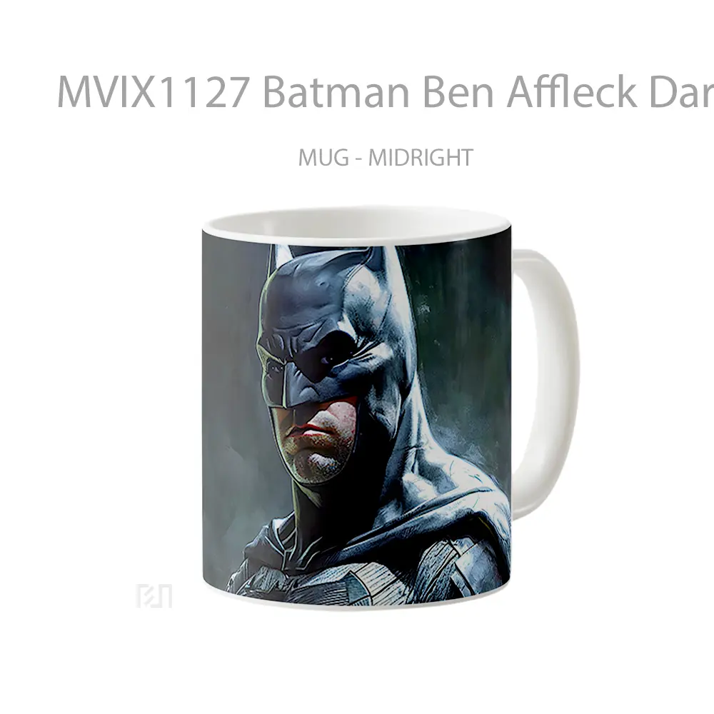 Mug Batman Ben Affleck Dark Gelas Keramik Koleksi Superhero - All-side / Desain