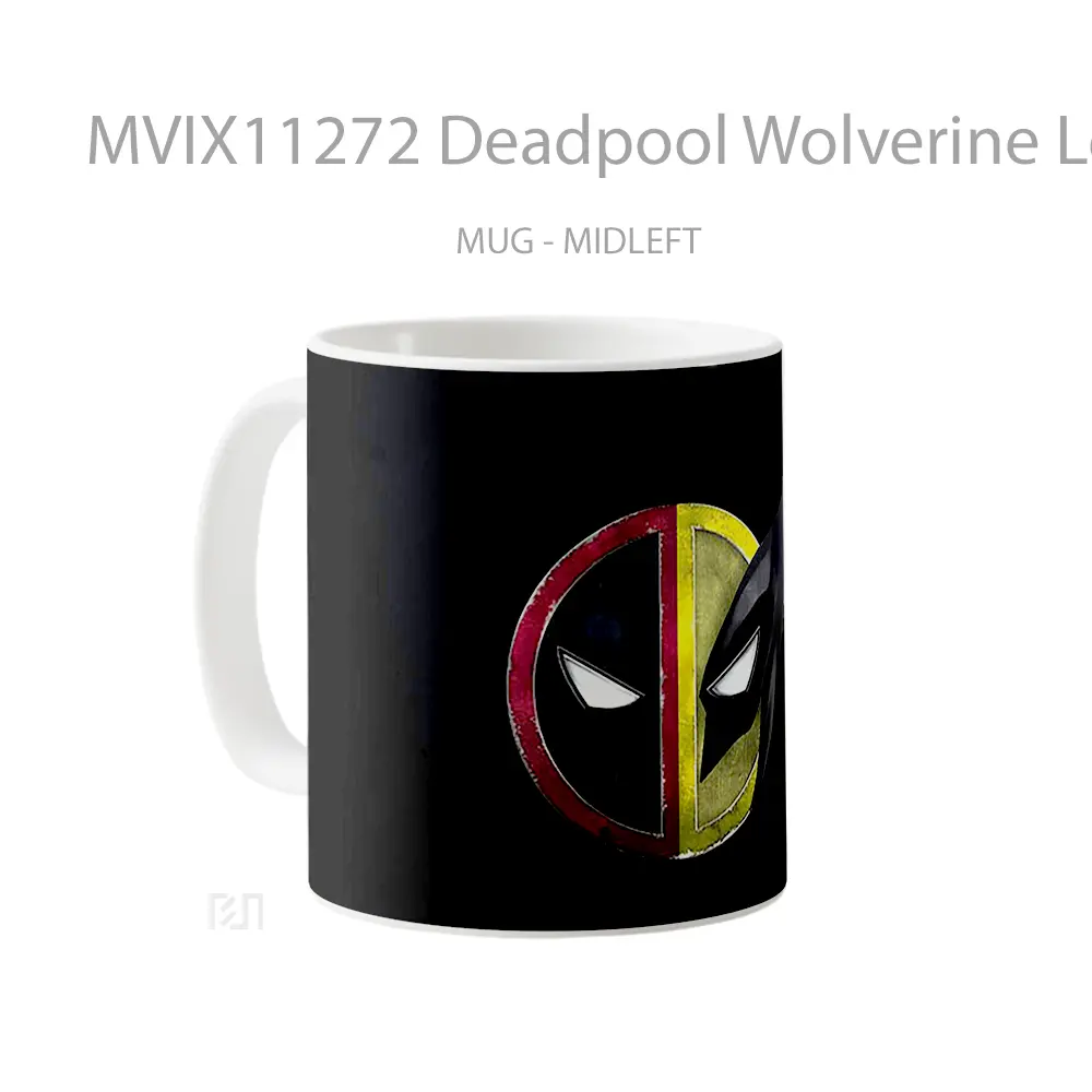 Mug Deadpool Wolverine Logo Gelas Keramik Desain Unik - All-side / Desain