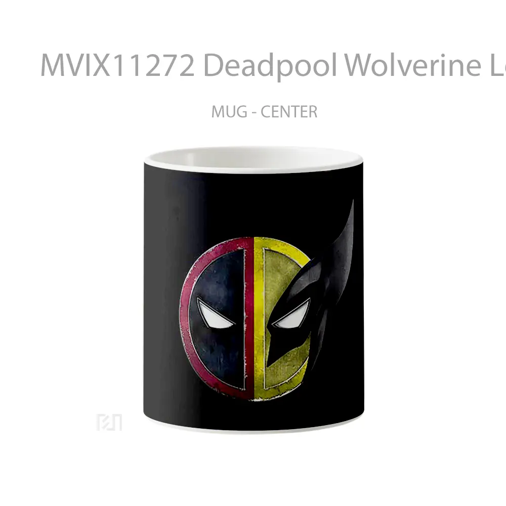 Mug Deadpool Wolverine Logo Gelas Keramik Desain Unik
