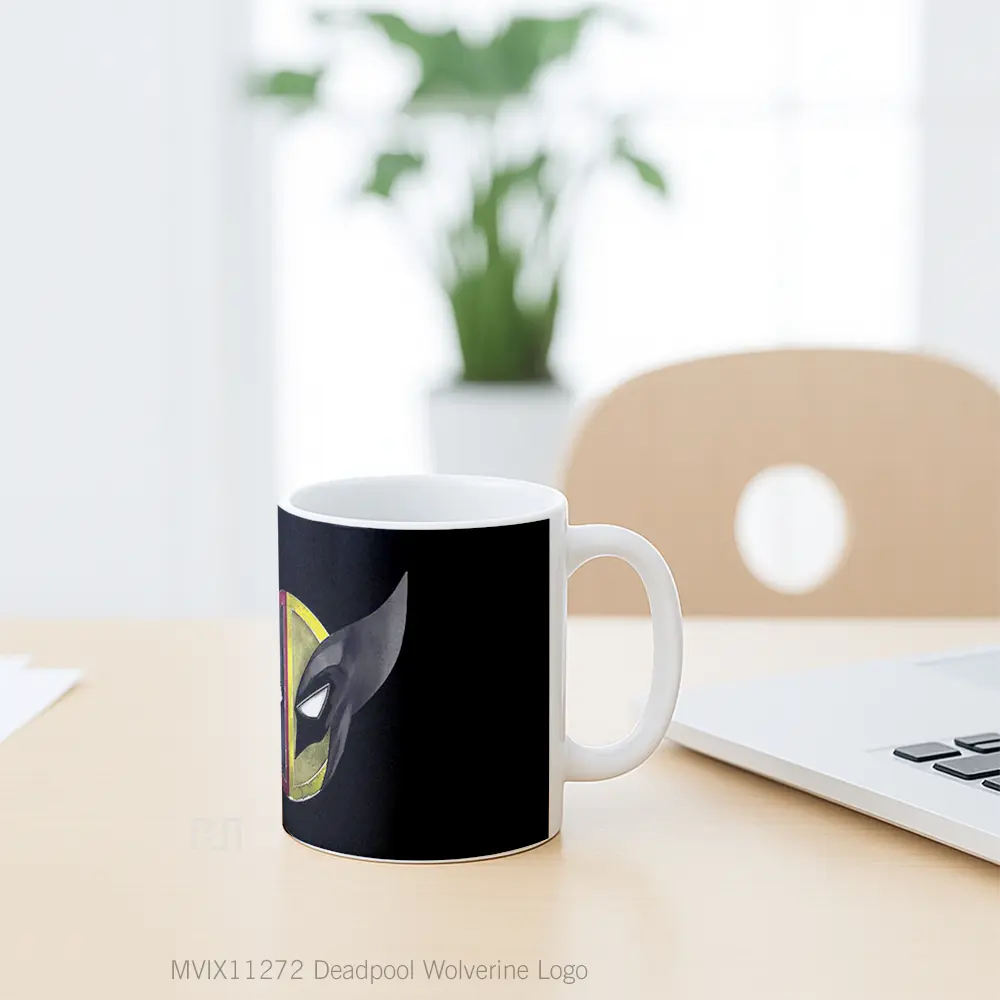 Mug Deadpool Wolverine Logo Gelas Keramik Desain Unik - All-side / Desain