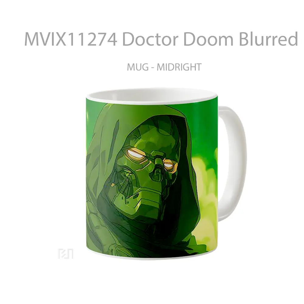 Mug Doctor Doom Blurred Background Hadiah Lucu dan Menarik - All-side / Desain