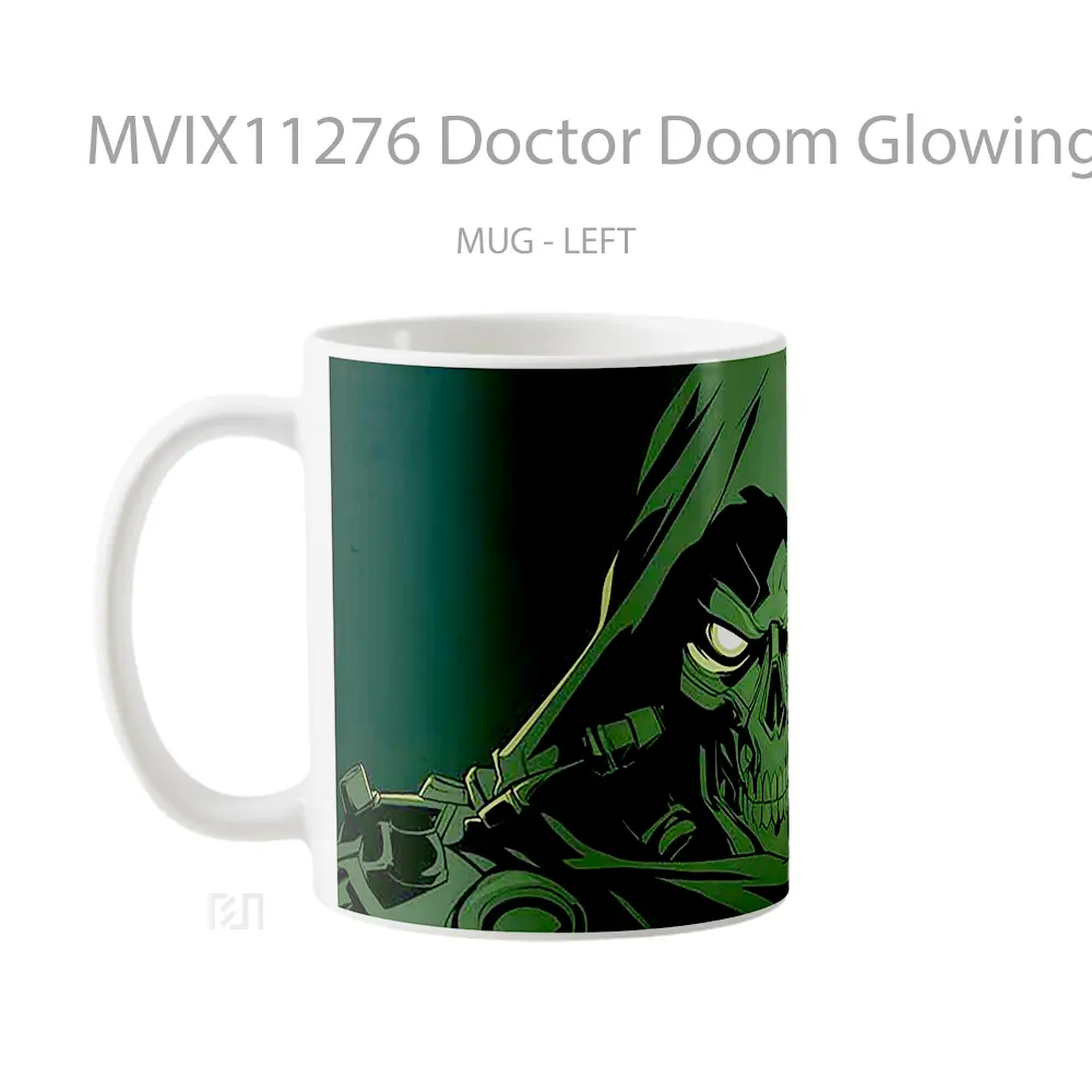 Mug Doctor Doom Glowing Eyes Menace Gelas Keramik Desain Unik - All-side / Desain