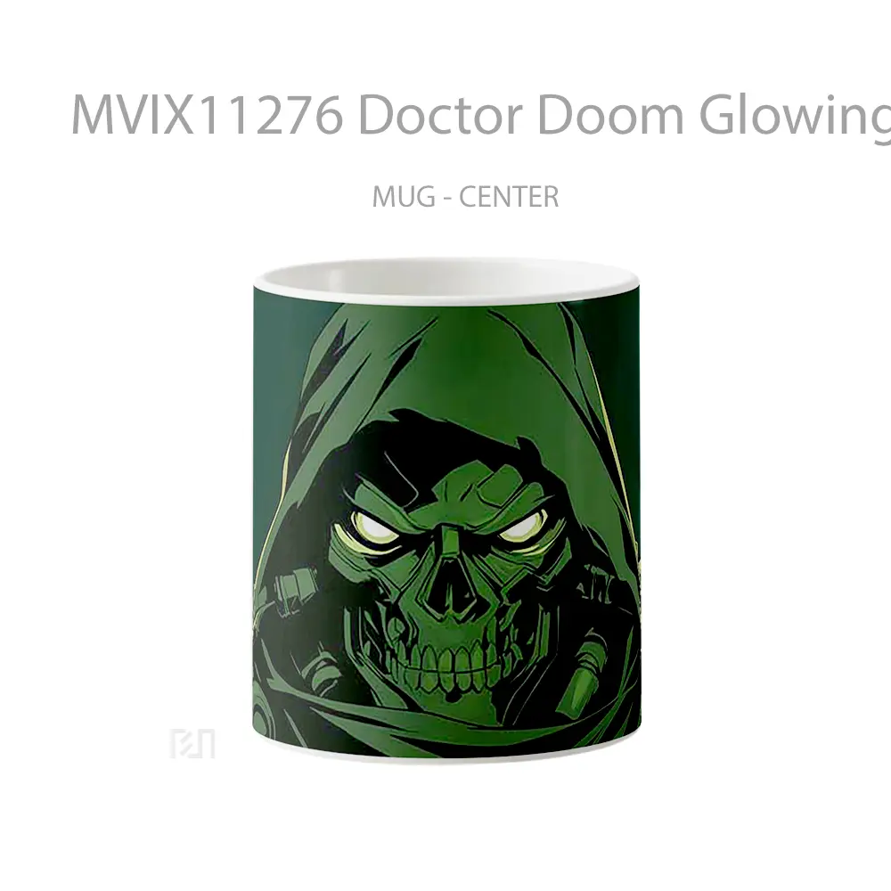 Mug Doctor Doom Glowing Eyes Menace Gelas Keramik Desain Unik
