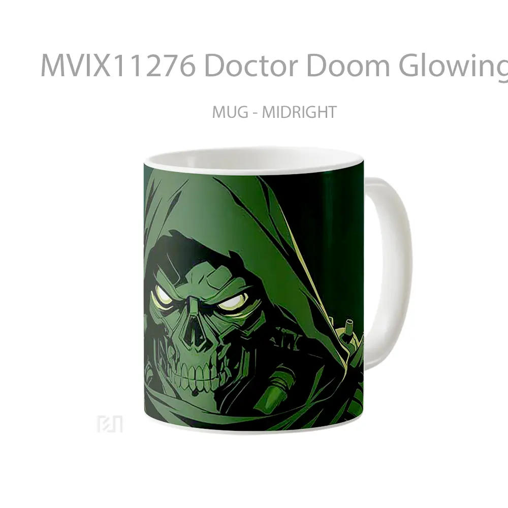 Mug Doctor Doom Glowing Eyes Menace Gelas Keramik Desain Unik - All-side / Desain