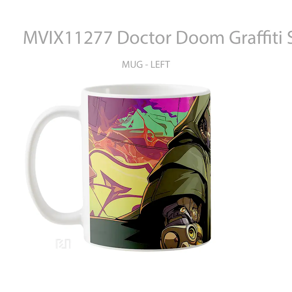 Mug Doctor Doom Graffiti Street Style Hadiah Lucu dan Menarik - All-side / Desain