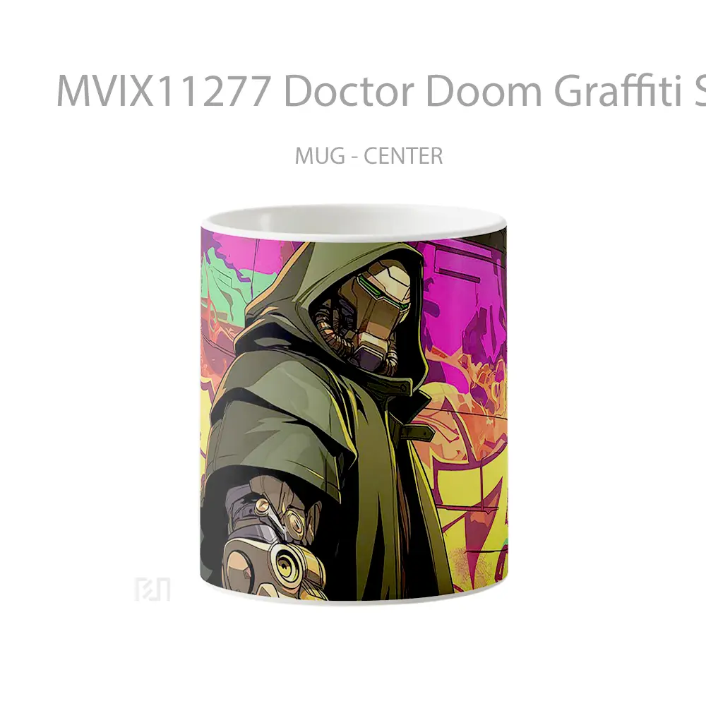 Mug Doctor Doom Graffiti Street Style Hadiah Lucu dan Menarik