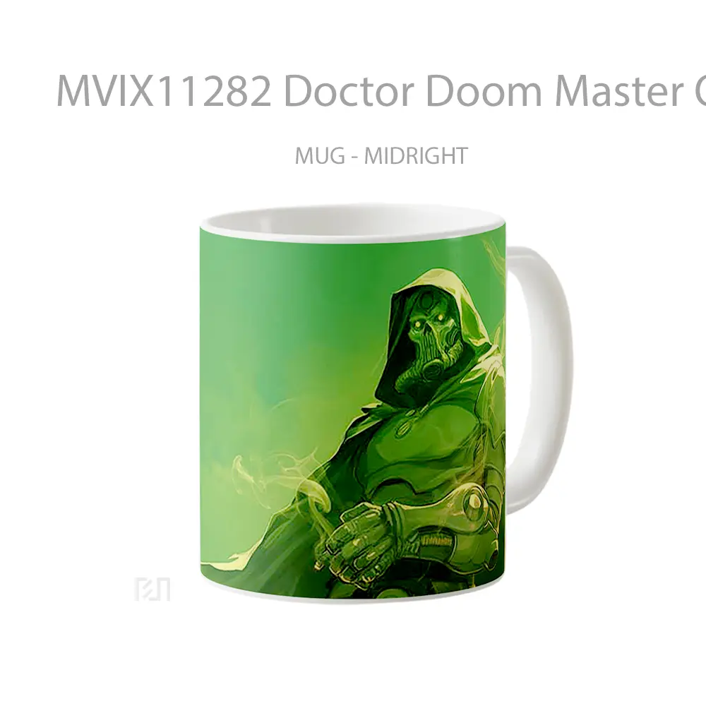 Mug Doctor Doom Master Of Magic Green Koleksi Mug Limited Edition - All-side / Desain