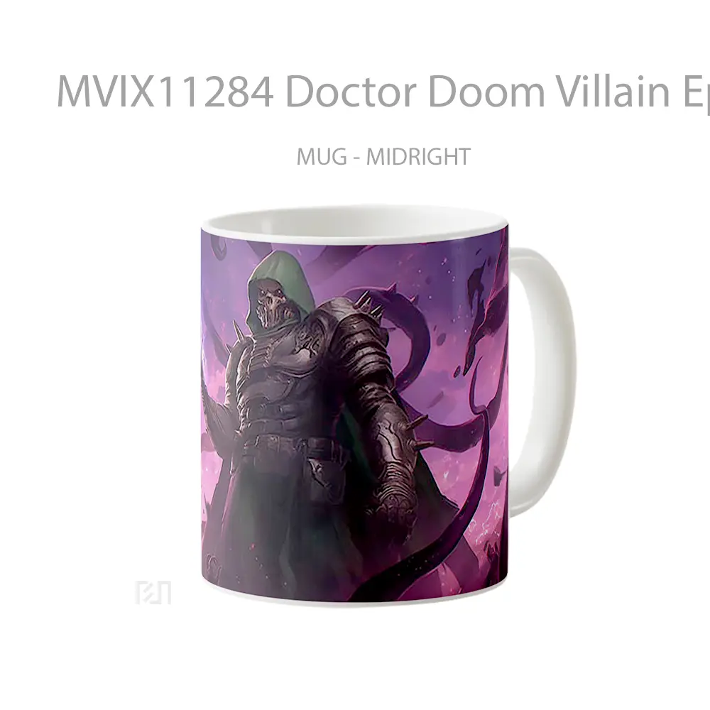 Mug Doctor Doom Villain Epic Powers Hadiah Lucu dan Menarik - All-side / Desain