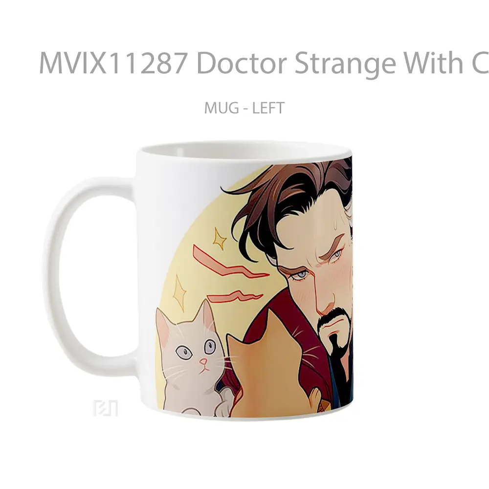 Mug Doctor Strange With Cats Cute Hadiah Lucu dan Menarik - All-side / Desain