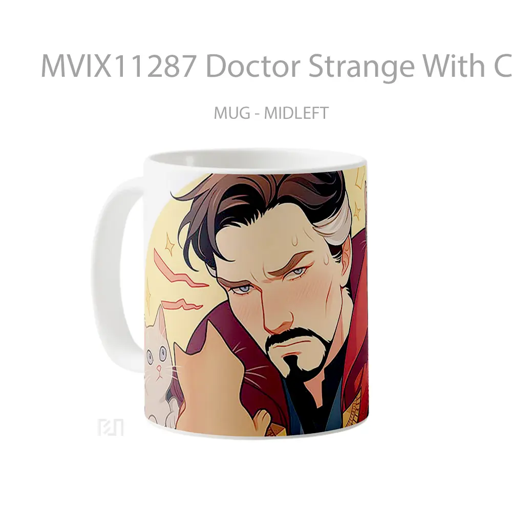 Mug Doctor Strange With Cats Cute Hadiah Lucu dan Menarik - All-side / Desain