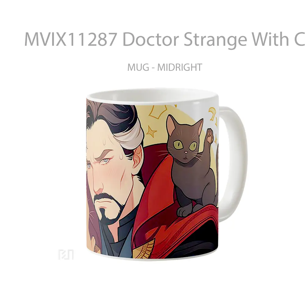 Mug Doctor Strange With Cats Cute Hadiah Lucu dan Menarik - All-side / Desain