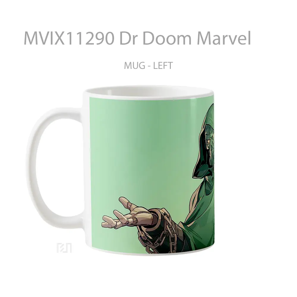 Mug Dr Doom Marvel Merchandise Karakter Ikonik - All-side / Desain