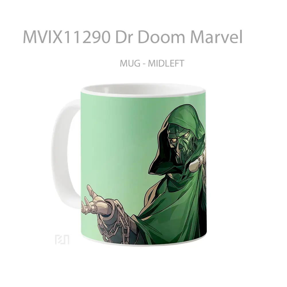 Mug Dr Doom Marvel Merchandise Karakter Ikonik - All-side / Desain