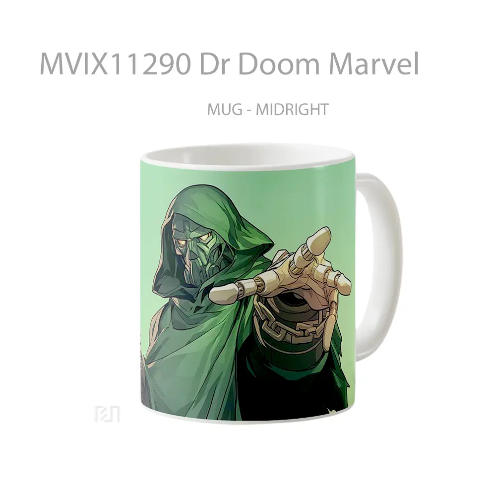 Mug Dr Doom Marvel Merchandise Karakter Ikonik - All-side / Desain