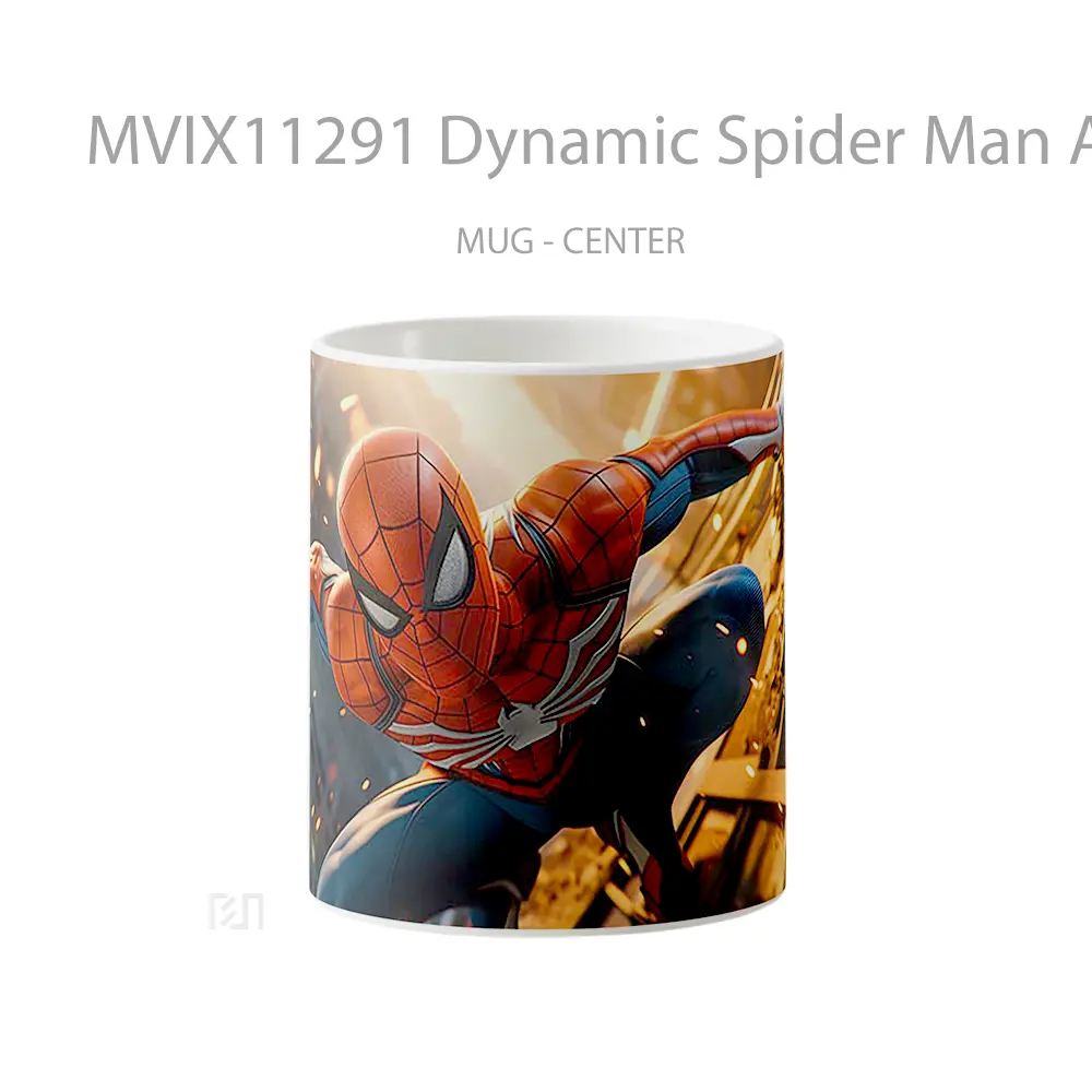 Mug Dynamic Spider Man Action Gelas Keramik Desain Unik