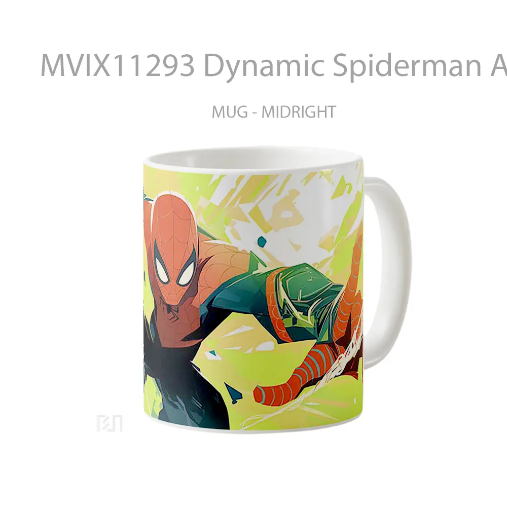 Mug Dynamic Spiderman Art Merchandise Karakter Ikonik - All-side / Desain