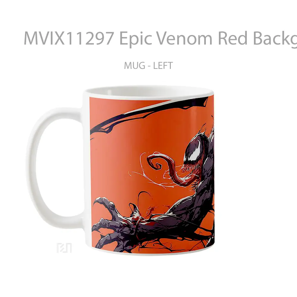 Mug Epic Venom Red Background Gelas Keramik Desain Unik - All-side / Desain