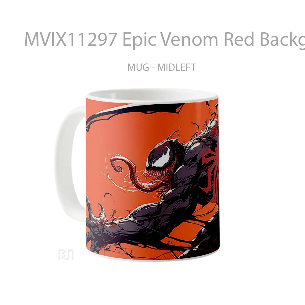 Mug Epic Venom Red Background Gelas Keramik Desain Unik - All-side / Desain