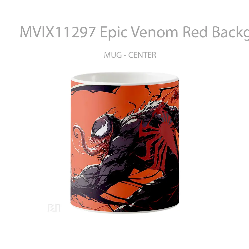 Mug Epic Venom Red Background Gelas Keramik Desain Unik