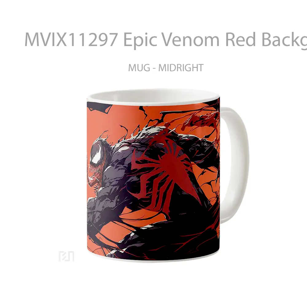 Mug Epic Venom Red Background Gelas Keramik Desain Unik - All-side / Desain