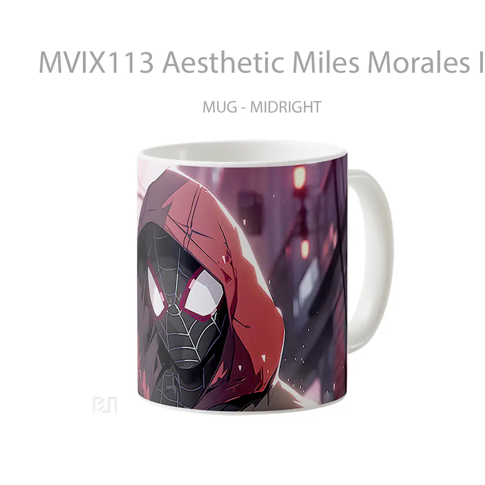 Mug Aesthetic Miles Morales In Hoodie Gelas Keramik Desain Unik - All-side / Desain
