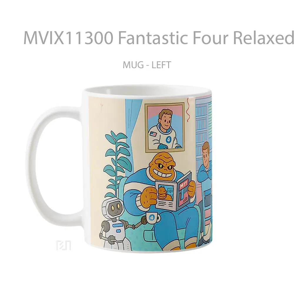 Mug Fantastic Four Relaxed At Home Hadiah Lucu dan Menarik - All-side / Desain