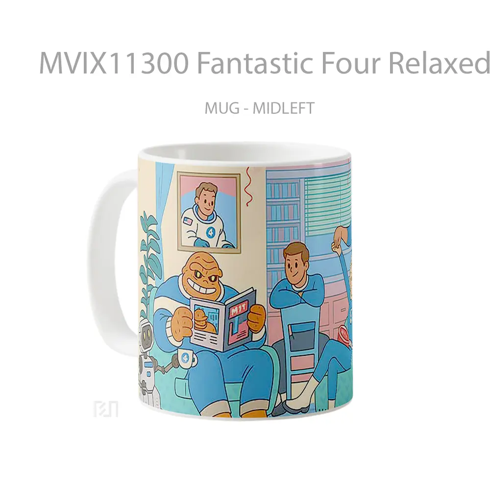 Mug Fantastic Four Relaxed At Home Hadiah Lucu dan Menarik - All-side / Desain