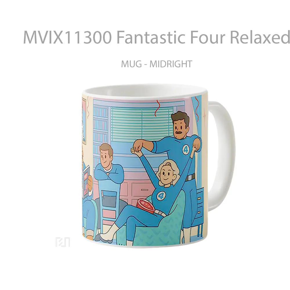 Mug Fantastic Four Relaxed At Home Hadiah Lucu dan Menarik - All-side / Desain