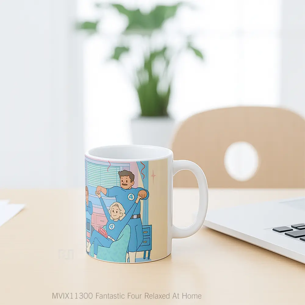 Mug Fantastic Four Relaxed At Home Hadiah Lucu dan Menarik - All-side / Desain