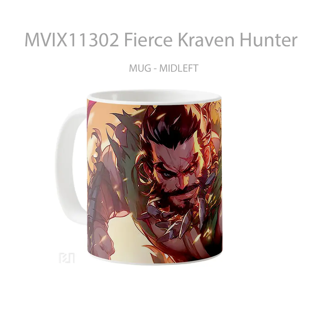 Mug Fierce Kraven Hunter Hadiah Lucu dan Menarik - All-side / Desain