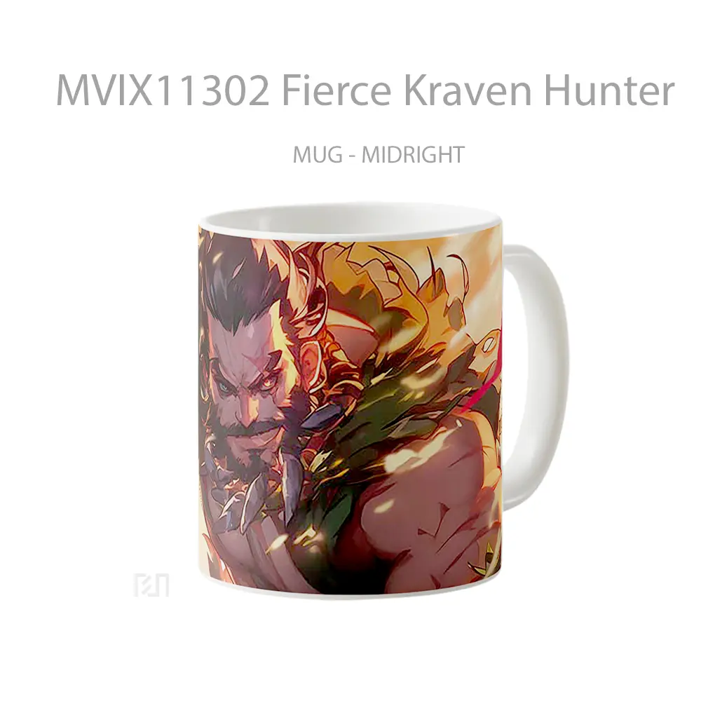 Mug Fierce Kraven Hunter Hadiah Lucu dan Menarik - All-side / Desain