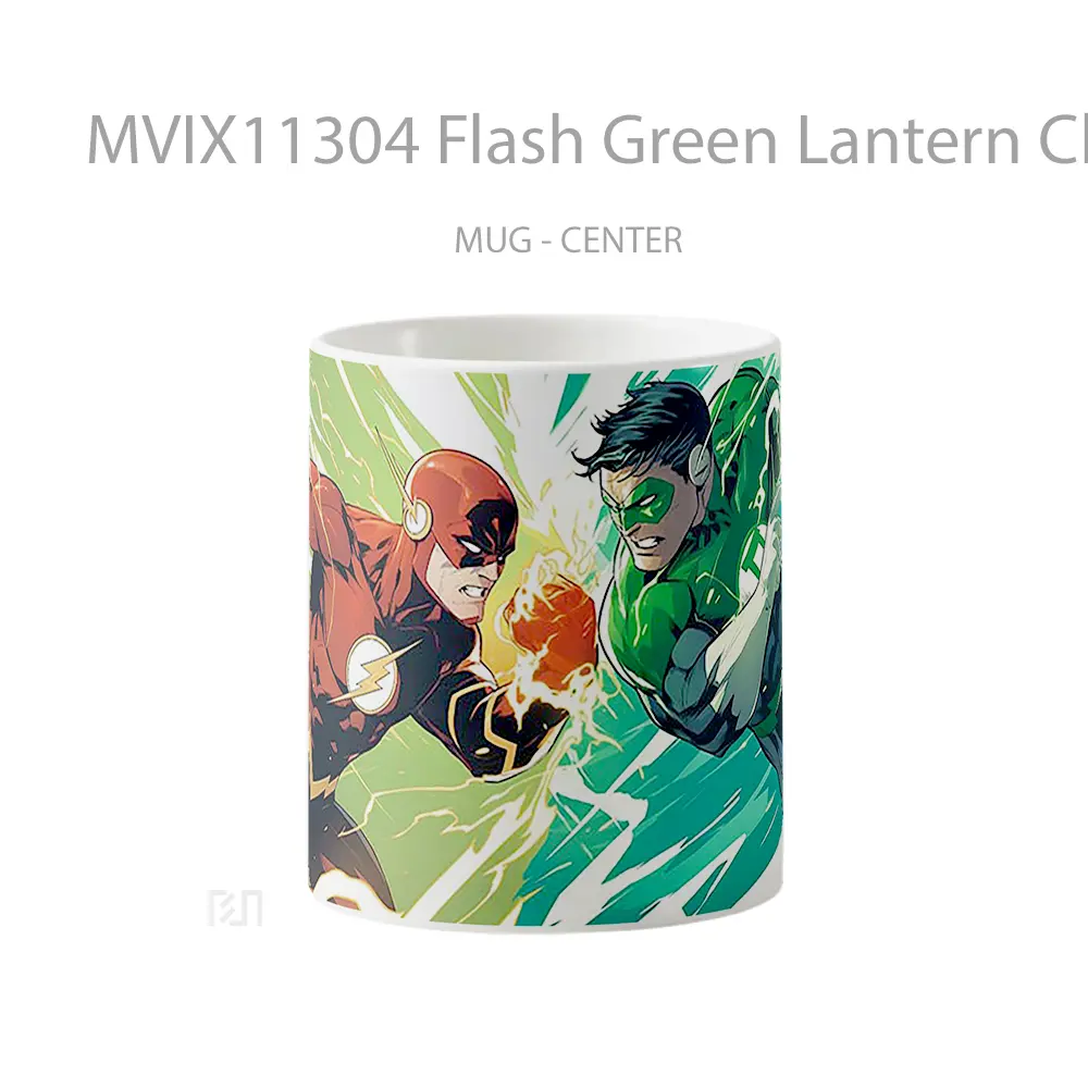 Mug Flash Green Lantern Clash Superheroes Hadiah Unik Anime Lovers