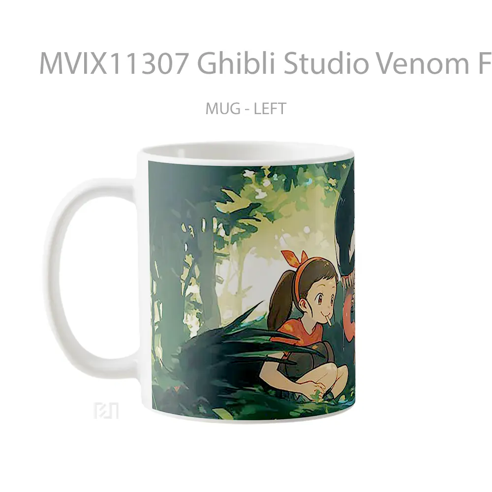 Mug Ghibli Studio Venom Friendly Beast Hadiah Lucu dan Menarik - All-side / Desain
