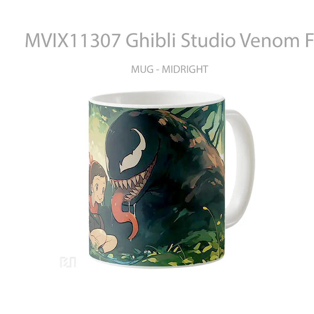 Mug Ghibli Studio Venom Friendly Beast Hadiah Lucu dan Menarik - All-side / Desain