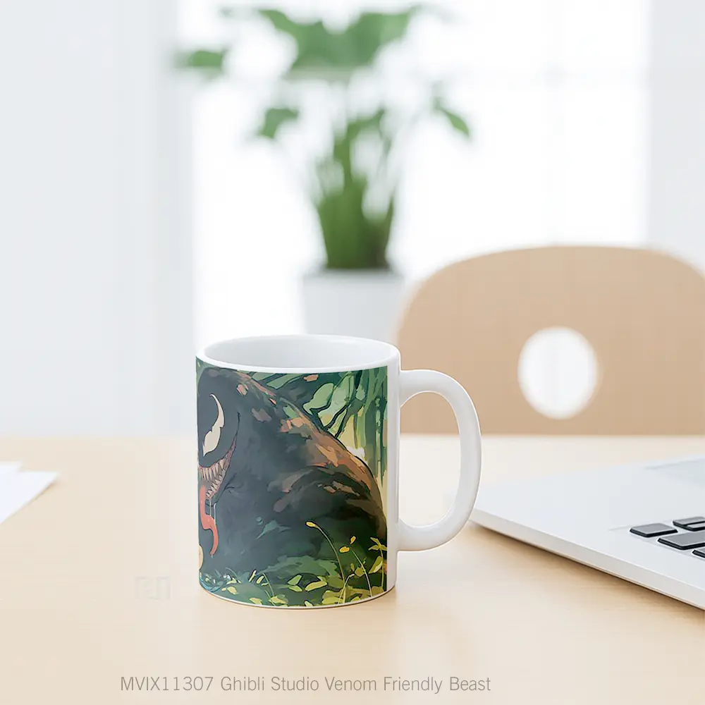 Mug Ghibli Studio Venom Friendly Beast Hadiah Lucu dan Menarik - All-side / Desain