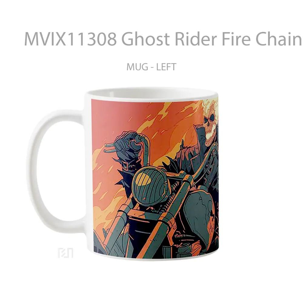 Mug Ghost Rider Fire Chain Hadiah Lucu dan Menarik - All-side / Desain