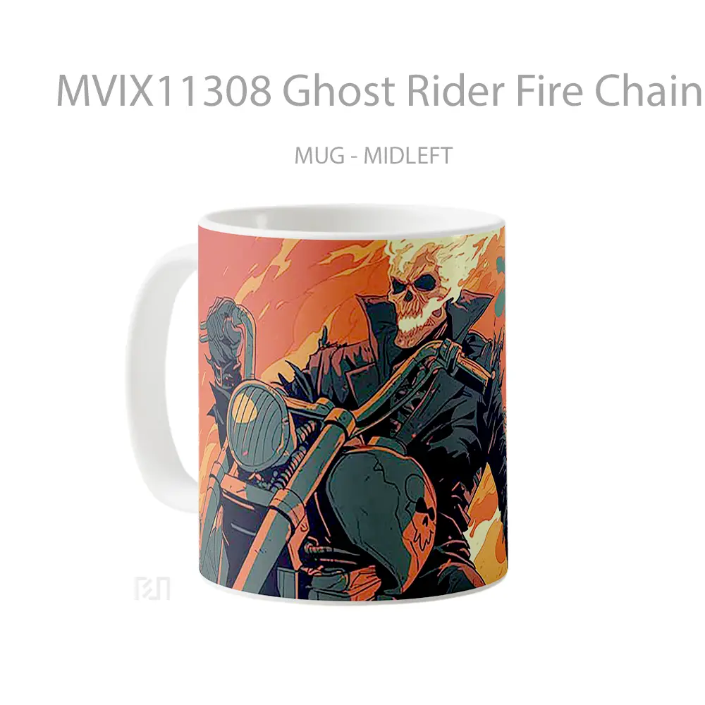 Mug Ghost Rider Fire Chain Hadiah Lucu dan Menarik - All-side / Desain