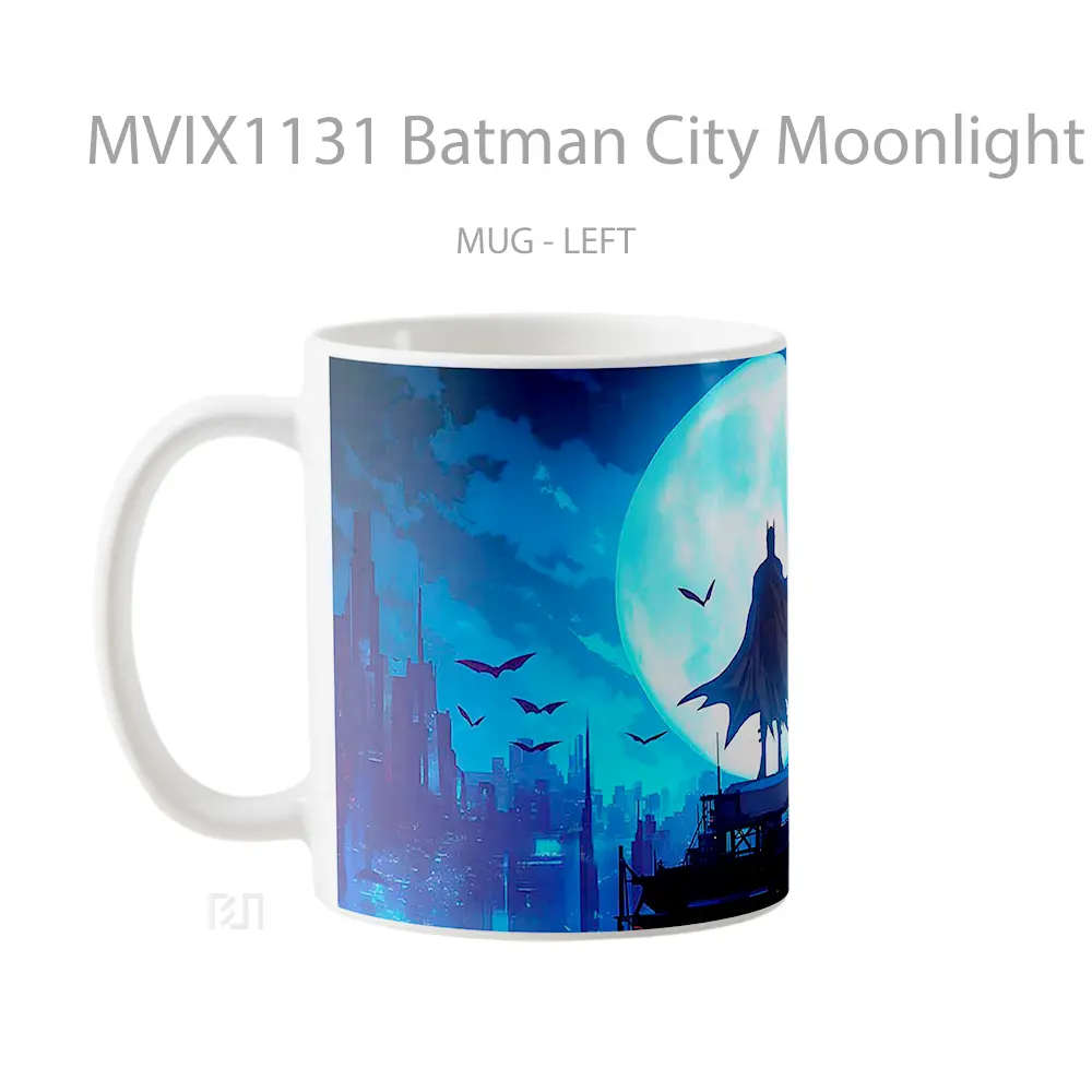Mug Batman City Moonlight Neon Style Koleksi Mug Film dan Komik - All-side / Desain