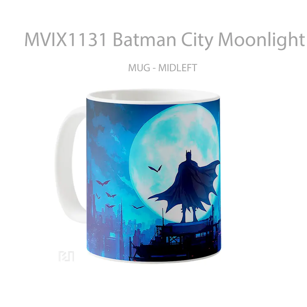 Mug Batman City Moonlight Neon Style Koleksi Mug Film dan Komik - All-side / Desain
