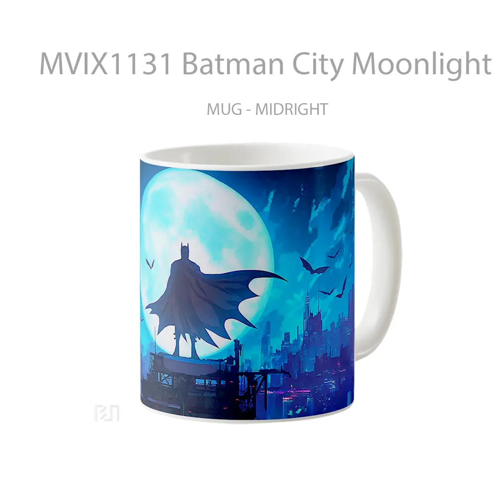Mug Batman City Moonlight Neon Style Koleksi Mug Film dan Komik - All-side / Desain
