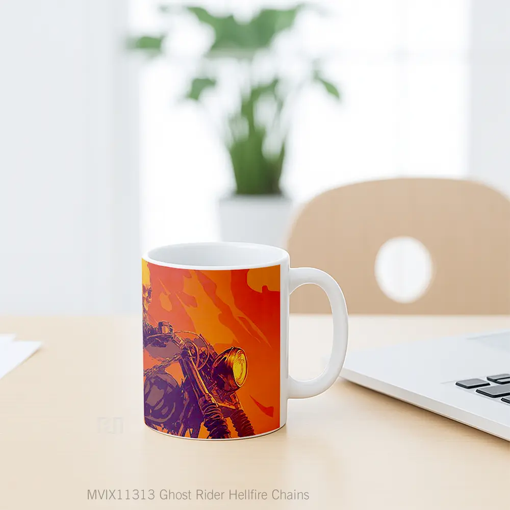 Mug Ghost Rider Hellfire Chains Koleksi Mug Limited Edition - All-side / Desain