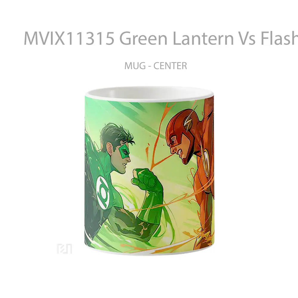 Mug Green Lantern Vs Flash Dc Comics Duel Gelas Keramik Koleksi Superhero