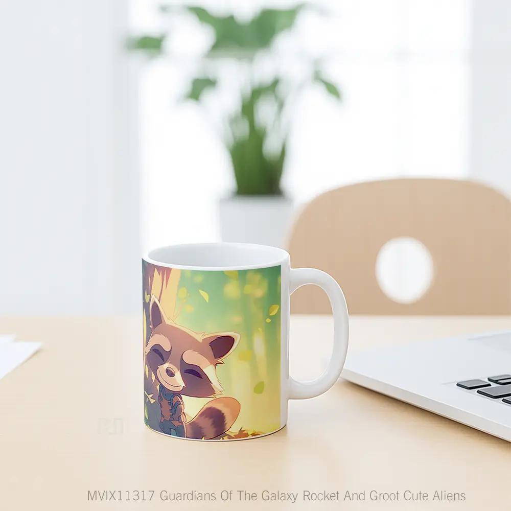 Mug Guardians Of The Galaxy Rocket And Groot Cute Aliens Koleksi Mug Limited Edition - All-side / Desain