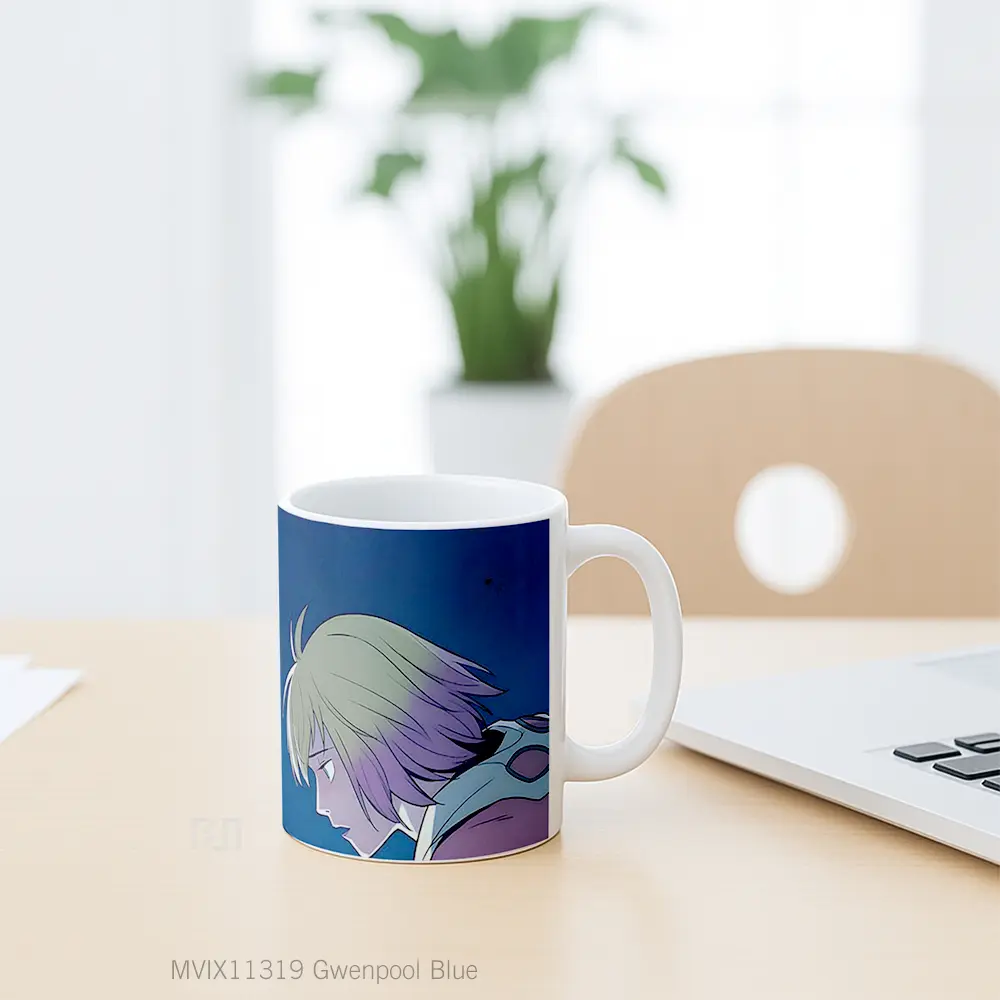 Mug Gwenpool Blue Hadiah Lucu dan Menarik - All-side / Desain