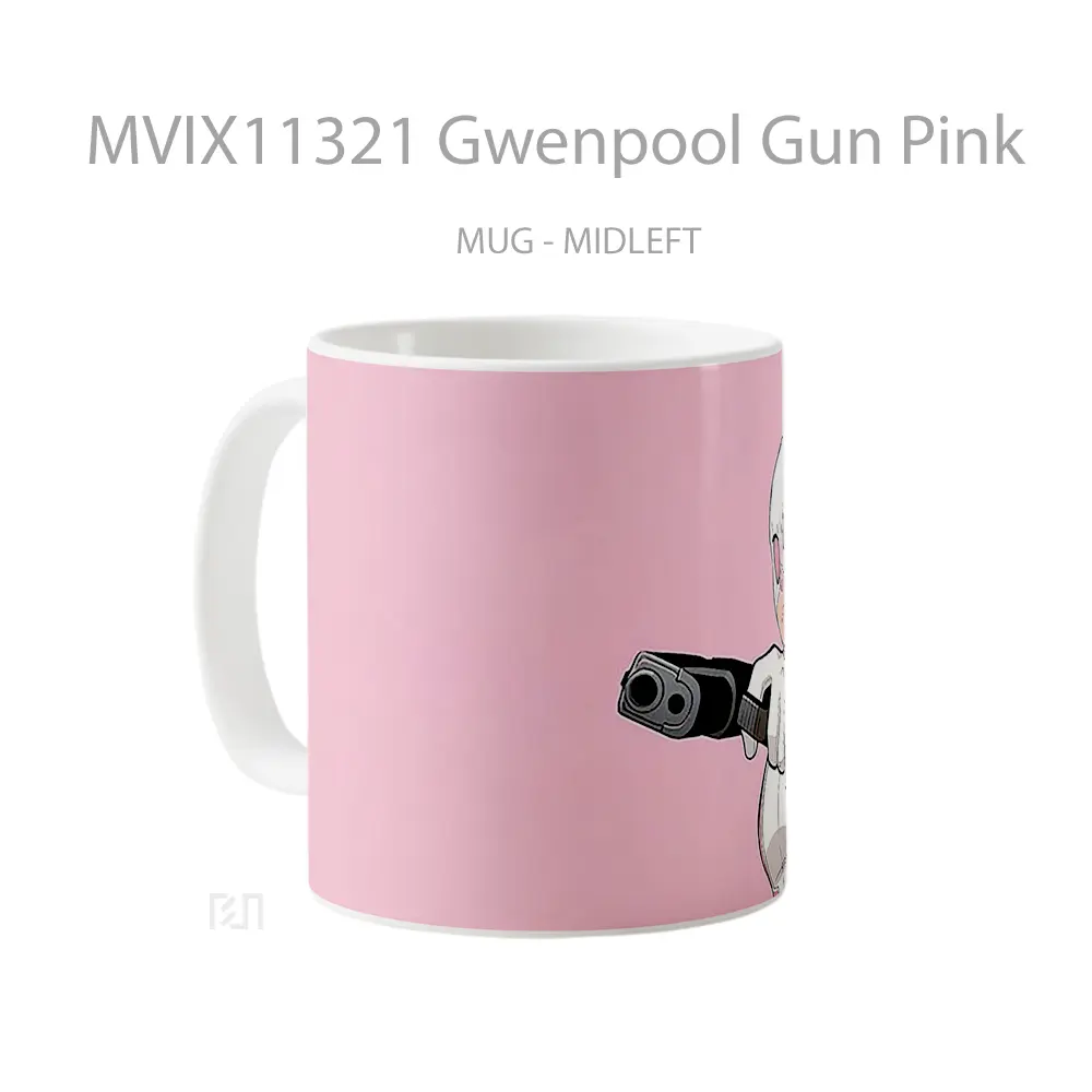 Mug Gwenpool Gun Pink Mug Aesthetic Koleksi Spesial - All-side / Desain
