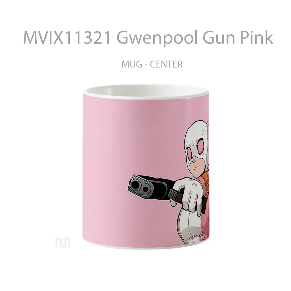 Mug Gwenpool Gun Pink Mug Aesthetic Koleksi Spesial