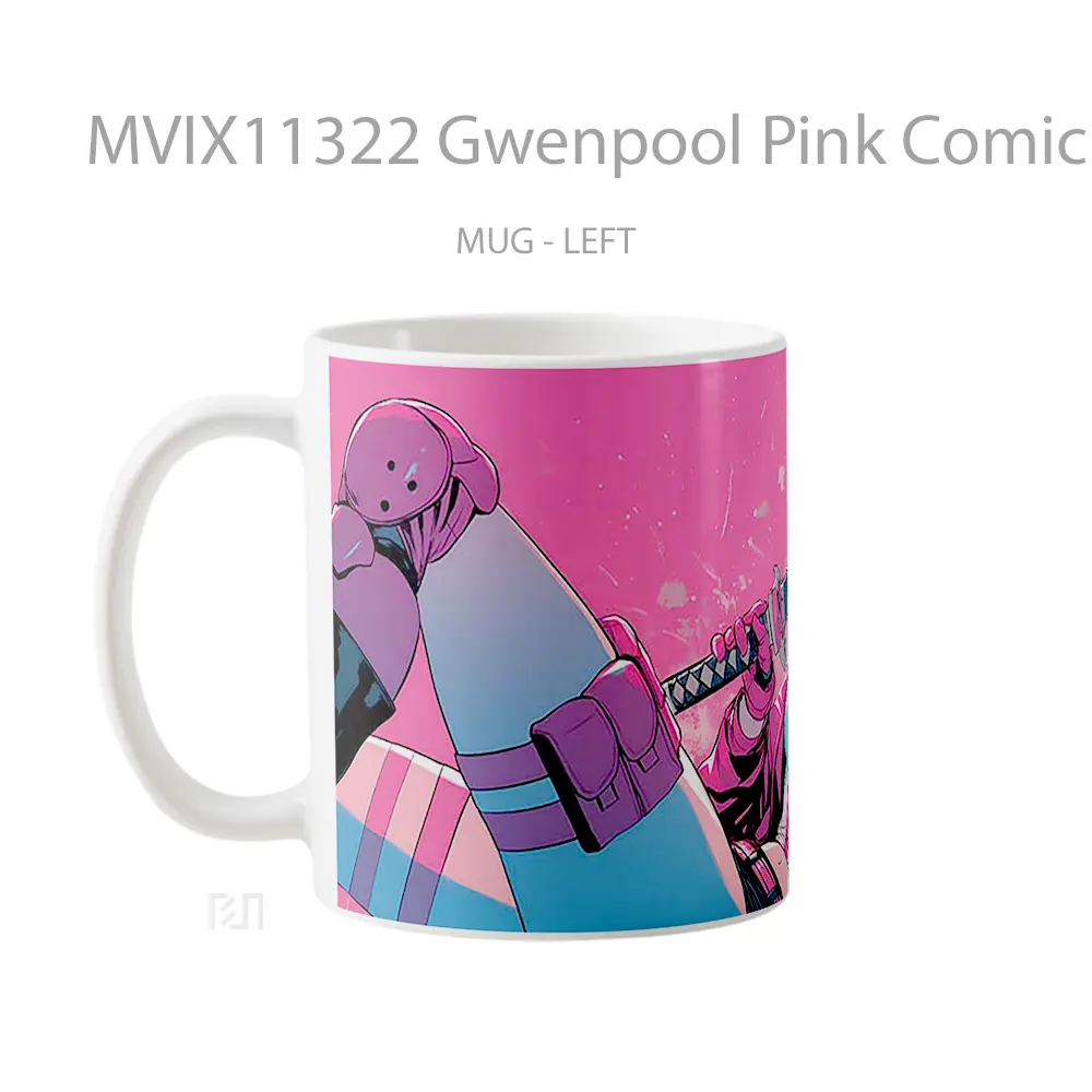 Mug Gwenpool Pink Comic Style Mug Aesthetic Koleksi Spesial - All-side / Desain